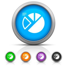 Pie Chart icon on round buttons - Gloss Series N7