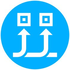 Conveyor icon on a round button - Round Series N2