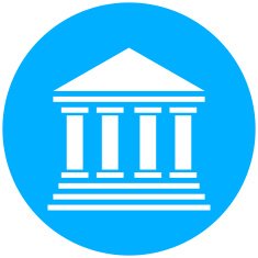 Bank icon on a round button - Round Series N9