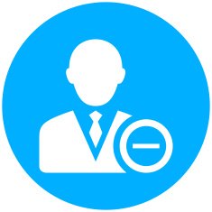 Businessman icon on a round button - Round Series N18