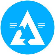 Chevron Chart icon on a round button - Round Series N10