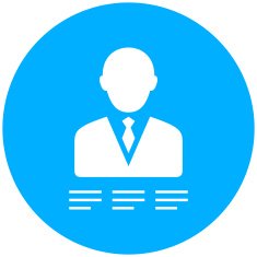 Businessman icon on a round button - Round Series N20