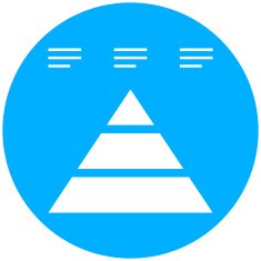 Pyramid icon on a round button - Round Series N12