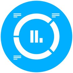 Donut Chart icon on a round button - Round Series N5