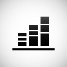Bar Graph icon on a white background - Shade Series N20