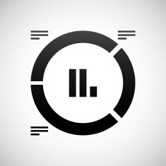 Donut Chart icon on a white background - Shade Series N5