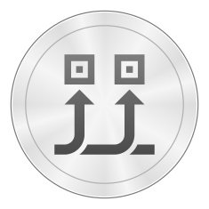 Conveyor icon on a round button - Sharp Series N2