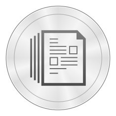 Document icon on a round button - Sharp Series N8