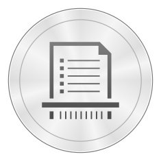 Document icon on a round button - Sharp Series N9