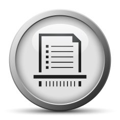 Document icon on a silver button - Silver Series N9