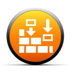 Wall icon on a round button - Simple Series N2