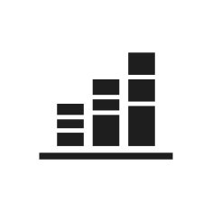 Bar Graph icon on a white background - Single Series N20