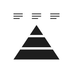 Pyramid icon on a white background - Single Series N12