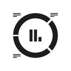 Donut Chart icon on a white background - Single Series N5