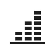 Bar Graph icon on a white background - Single Series N23