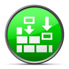 Wall icon on a round button - Slender Series N2