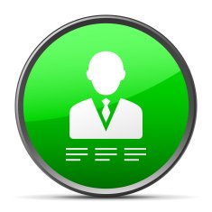 Businessman icon on a round button - Slender Series N21
