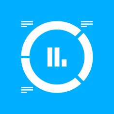 Donut Chart icon on a blue background - Smooth Series N5