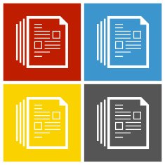 Document icon on square buttons - Square Series N8