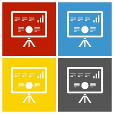Projection Screen icon on square buttons - Square Series N5