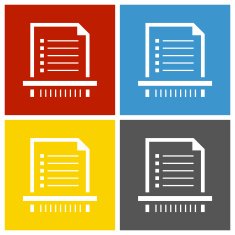 Document icon on square buttons - Square Series N9