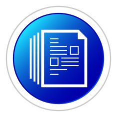 Document icon on a round button - Sticker Series N8