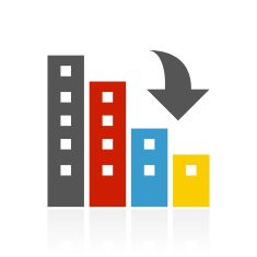 Apartment Building icon on a white background N2