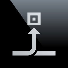 Conveyor icon on a black background