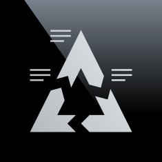 Chevron Chart icon on a black background