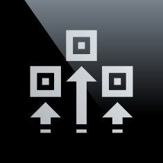 Logistics icon on a black background