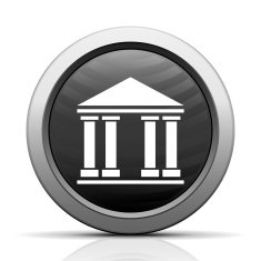 Bank icon on a round button N3