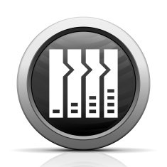 Flowchart icon on a round button N5