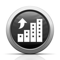 Apartment Building icon on a round button N3