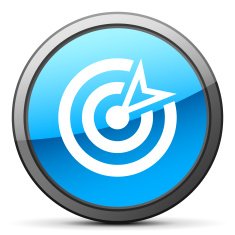 Target icon on a round button N3