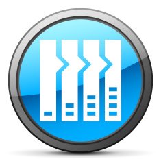 Flowchart icon on a round button N7