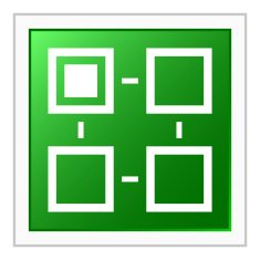 Flowchart icon on a square button free image download
