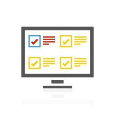 Computer Monitor icon on a white background
