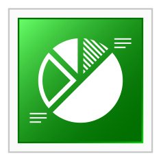 Pie Chart icon on a square button