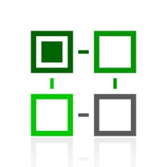 Flowchart icon on a white background N4