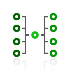 Flowchart icon on a white background N6