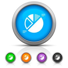 Pie Chart icon on round buttons