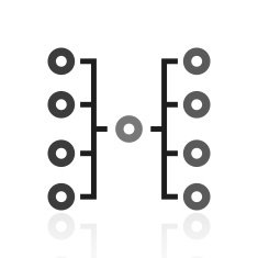 Flowchart icon on a white background N9
