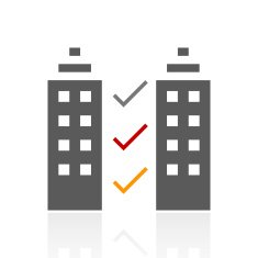 Office Building icon on a white background N5