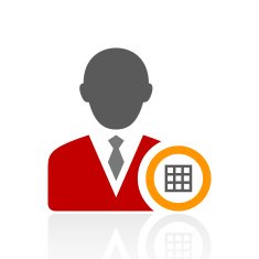 Businessman icon on a white background N15