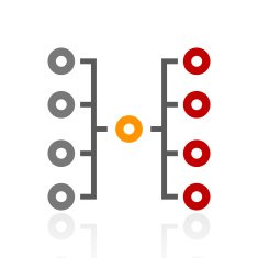 Flowchart icon on a white background N10