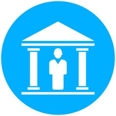 Bank icon on a round button N10