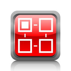 Flowchart icon on a square button N4 free image download