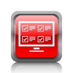 Computer Monitor icon on a square button N2