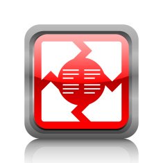 Chevron Chart icon on a square button N4
