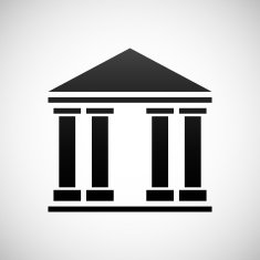 Bank icon on a white background N9